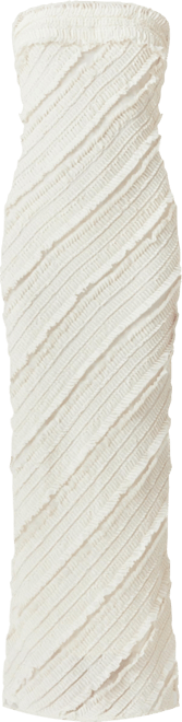 Women's Strapless Ruffled Maxi Dress