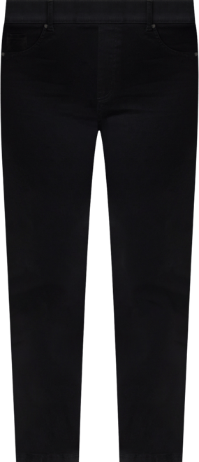 Plus Size Pull-On Straight-Leg Jeans