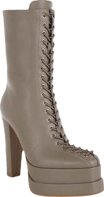Sayal Faux Leather Lace Up Boots