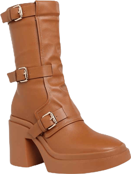 Syrah Chunky Biker Boots