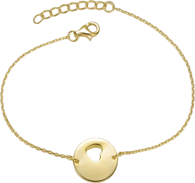 14K Gold Plated Heart Design Bracelet
