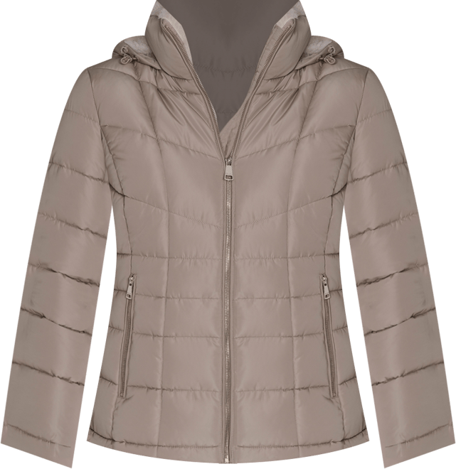 Women's Stand Collar Lined Puffer Jacket