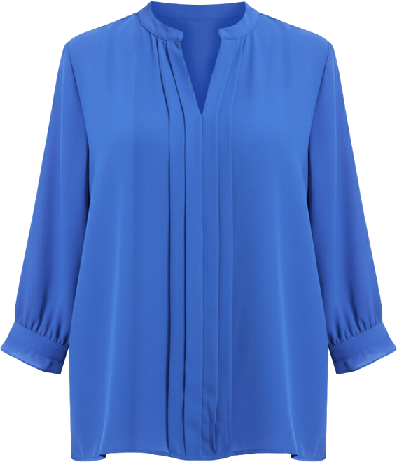 Women's Plus Size Pintuck Popover Top