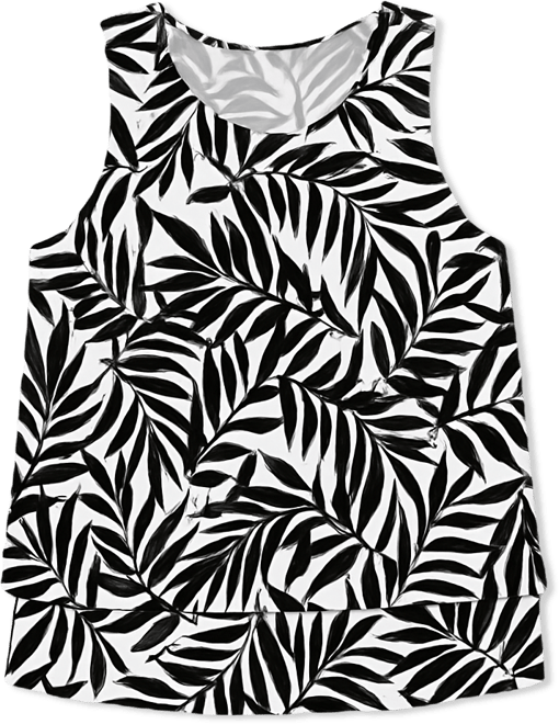 Women's Tops & Tees Sleeveless Double Layer Swing Tank