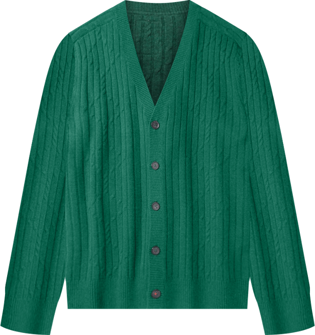 Men's Leonard Wool Cable Sweater Cardigan