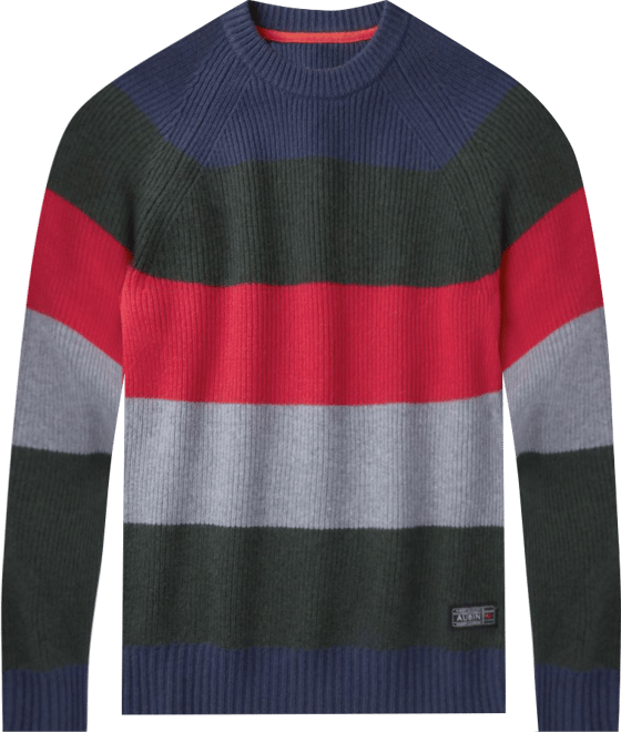 Men's Pitt Block Stripe Crew Neck Sweater