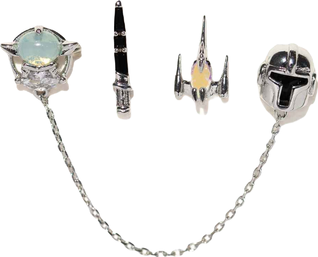 Crystal Star Wars This Is The Way Earring Set