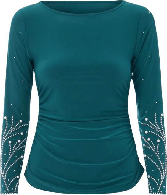 Women's Side Cinched Boat Neck Top