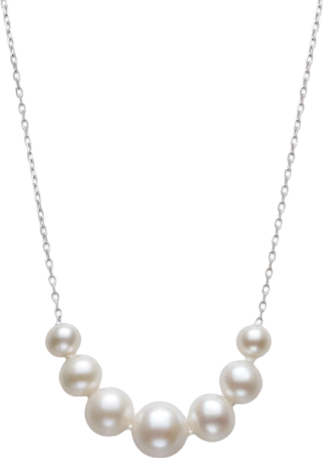 Cultured Freshwater Pearls (4-7mm) in Sterling Silver Necklace