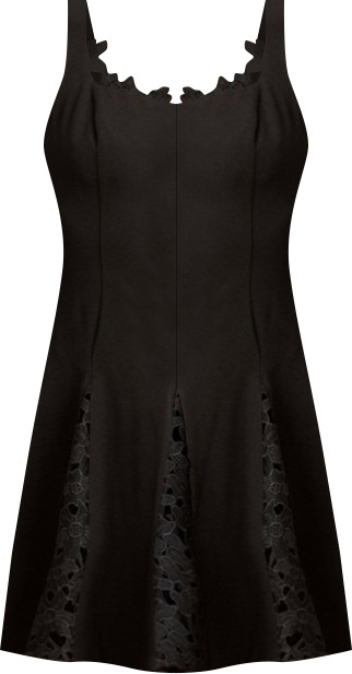 Women's Lace Godet Square Neck Mini Dress