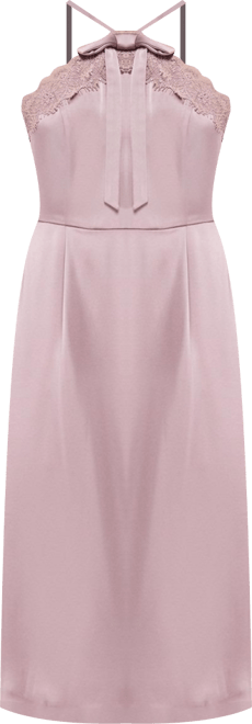 Women's Lace Detail Midi Prom Dress