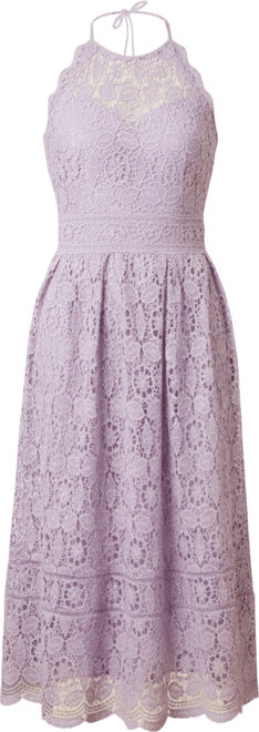 Women's Lace Detail Halterneck Midi Dress