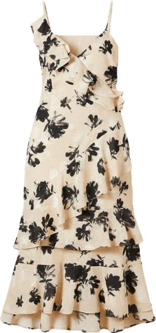 Women's Asymmetric Tiered Midi Dress