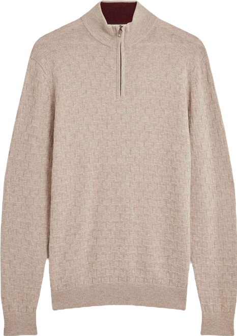 Men's Jeremee T Stitch Half Zip Long Sleeve Sweater