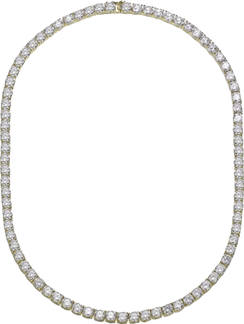 Classic 4mm Clear Round Cubic Zirconia Tennis Necklace