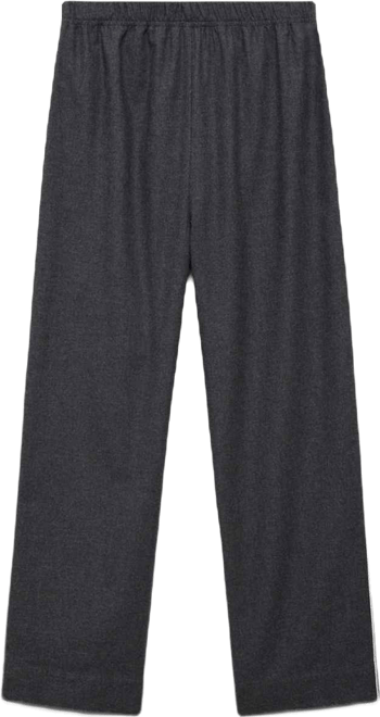 Women's Contrast Piping Cotton Flannel Pants