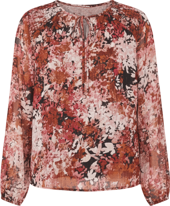 Women's Tie Hem Long Sleeve Top