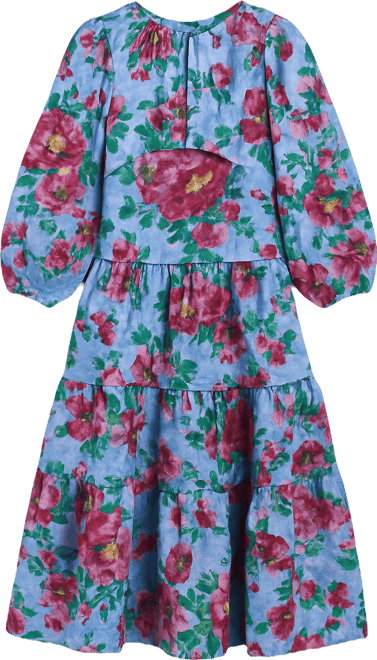 Women's Printed Jacquard Volume Dress