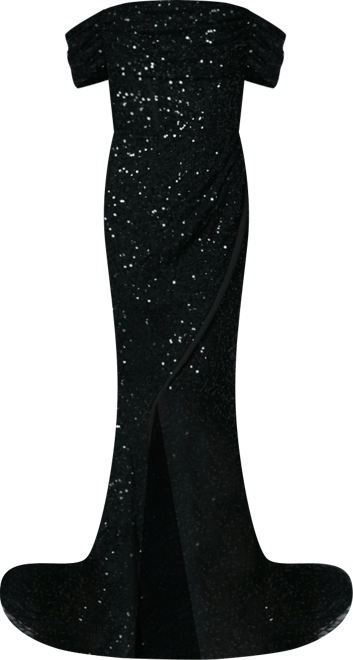 Women's Sequin Bardot Maxi Bridesmaid Dress