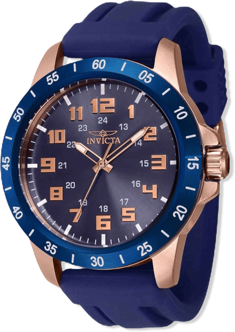Men's 40001 Pro Diver Quartz 3 Hand Blue Dial Watch