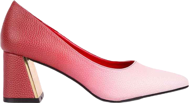 Women's Harlow metallic accent block heel pumps