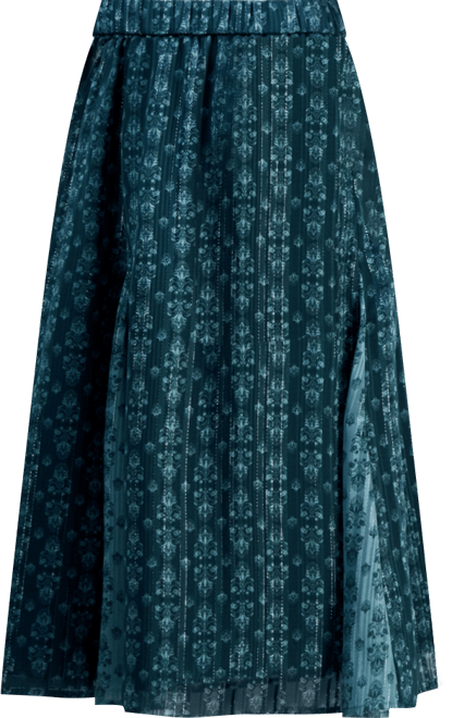 Petite Damask Shine Mixed-Print Skirt, Macy's Exclusive