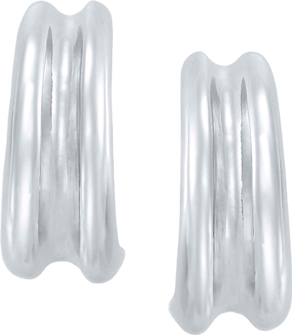 Medium Textured C-Hoop Earrings, 1", Macy's Exclusive