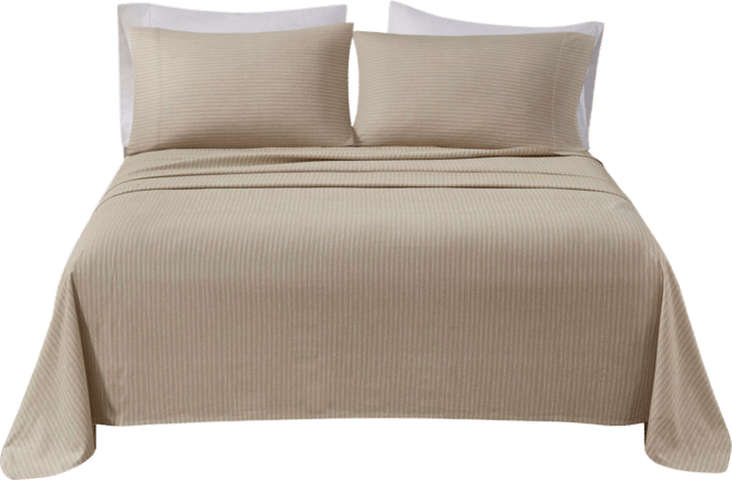 Novelty Printed Cotton Flannel 4-Pc. Sheet Set, California King