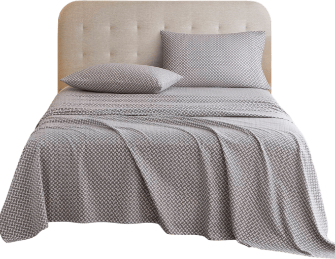 Novelty Printed Cotton Flannel 4-Pc. Sheet Set, Queen