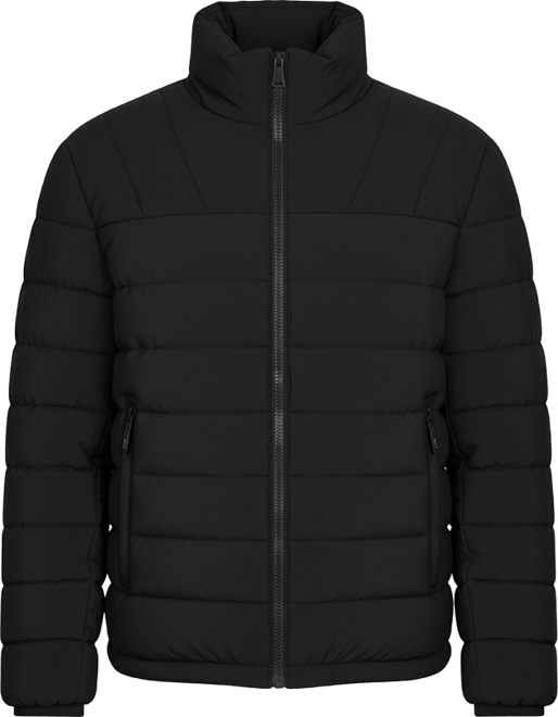 Men's Lightweight Hooded Bib Puffer Jacket