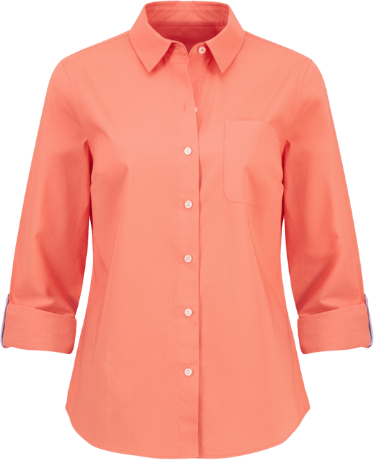Jeans Women's Roll-Tab Button-Front Shirt