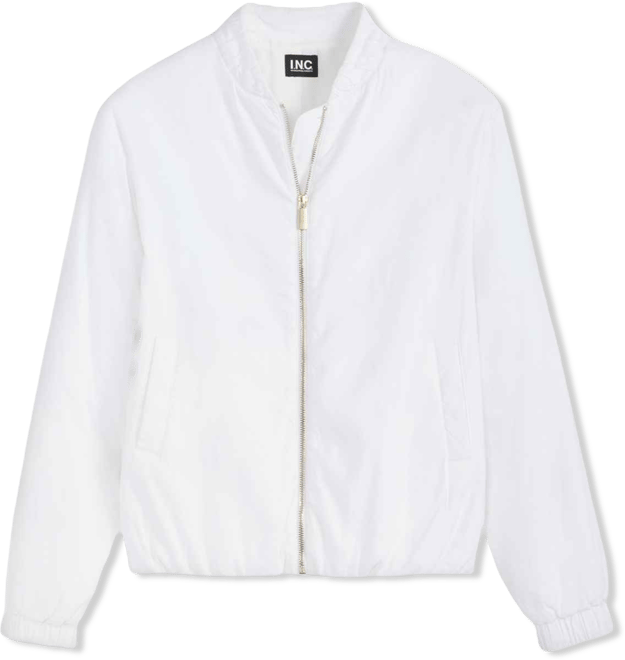Women's Linen Bomber Jacket, Macy's Exclusive