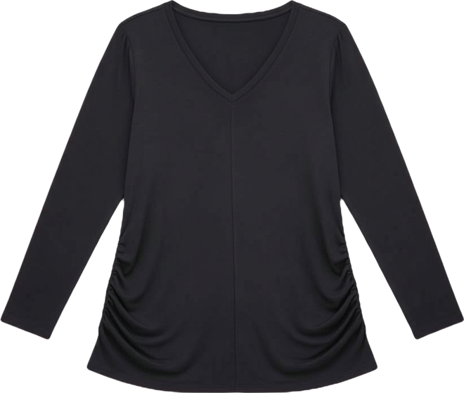 Plus Size V-Neck Long-Sleeve Layering Top, Macy's Exclusive