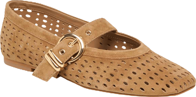 Women's Mikel Perforated Buckle Mary Jane Flats