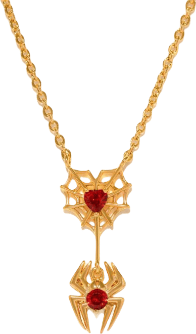 Marvel's Spider-Man Crystal Web of Love Necklace