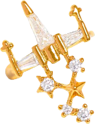 Crystal Star Wars X-Wing Ear Cuff