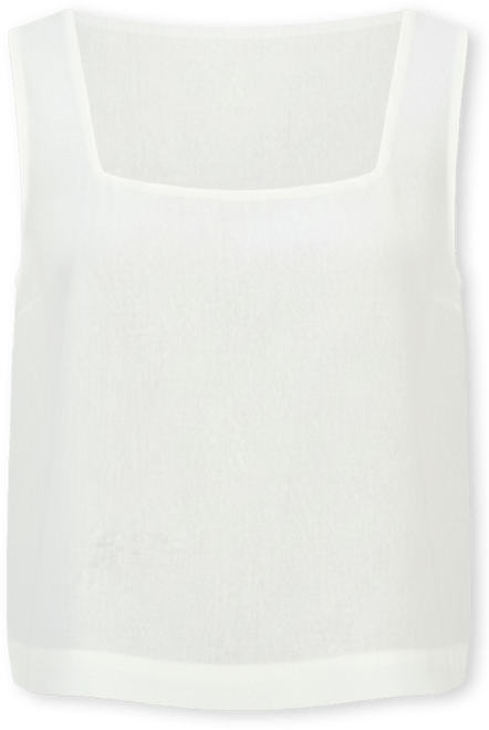 Juniors' Square-Neck Linen Tank Top