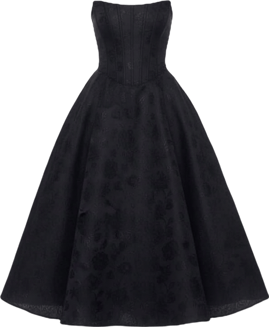 Juniors' Strapless Corset Midi Dress