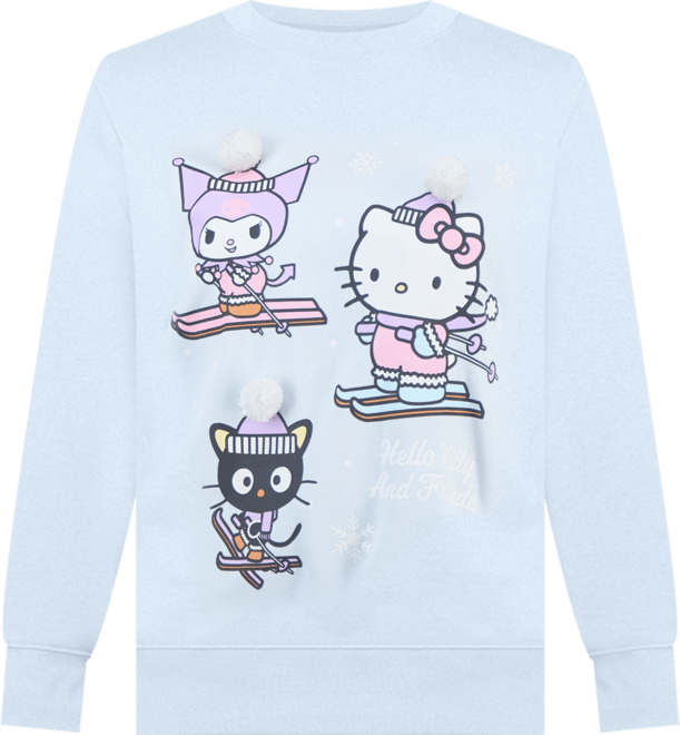 Trendy Plus Size Hello Kitty & Friends Skiing Graphic Sweatshirt