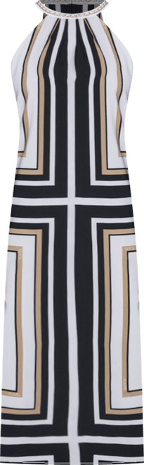 Women's Halter Neck Printed Midi Dress