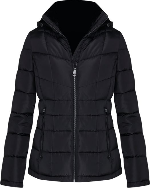 Women's Stand Collar Lined Puffer Jacket