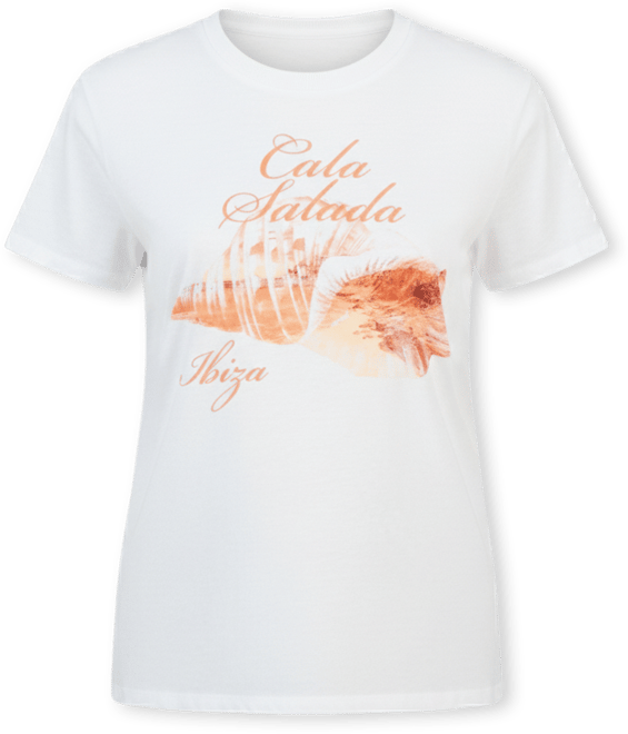 Juniors' Ibiza Seashell Crewneck Tee