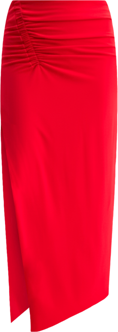 Women's Asymmetrical Ruched Midi Skirt, Macy's Exclusive