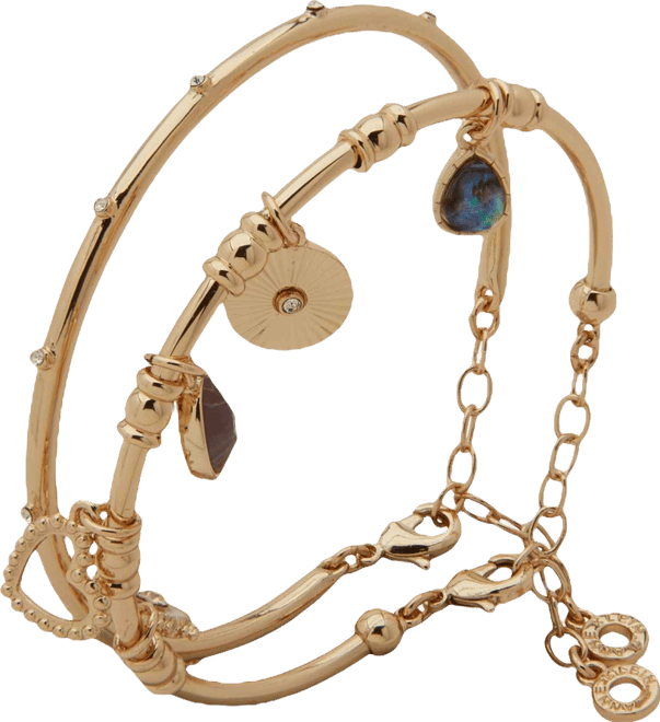 2-Pc. Gold-Tone Charm Cuff Bracelet Set