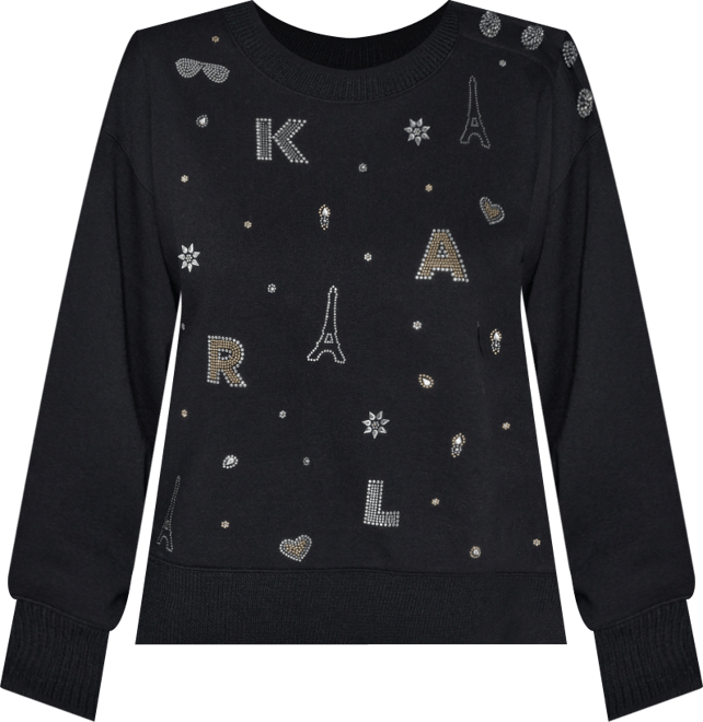 Women's Printed Long-Sleeve Sweatshirt
