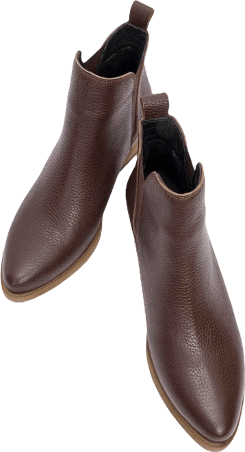 Dovena Leather Block Heel Ankle Boot (Women)