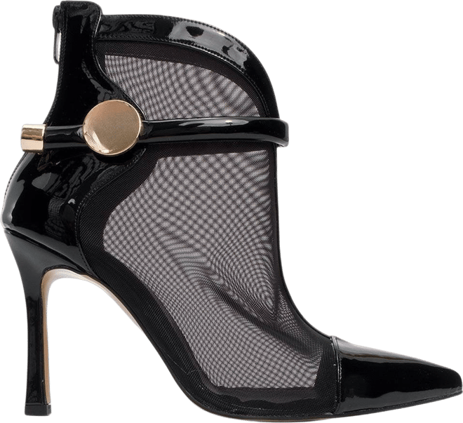 Grove Patent Back Zip High Heel Mesh Boot (Women)