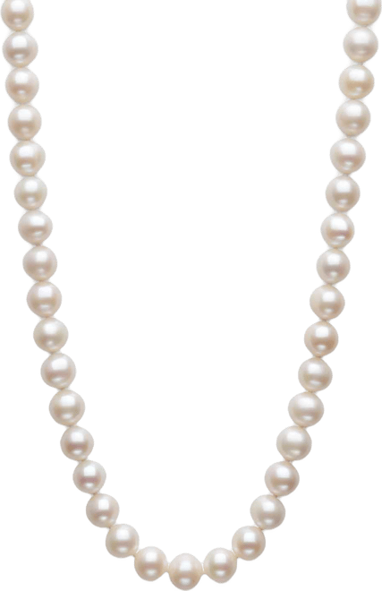 Cultured Freshwater Pearl (7.5-8.5mm) Necklace in Sterling Silver