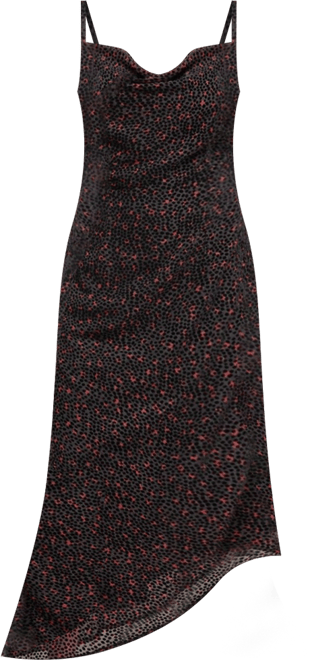 Women's Spot Devore Cowl Neck Maxi Dress.