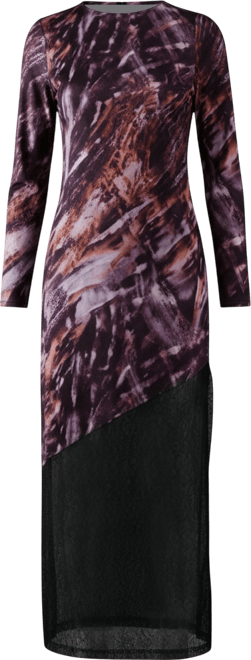 Women's Column Lace Panel Midi Dress